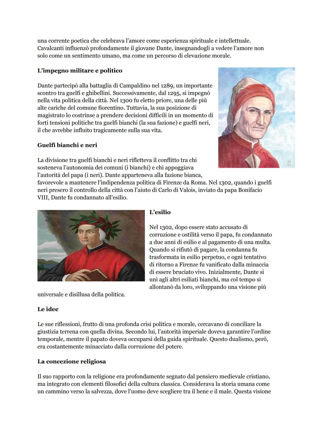 # DANTE

La vita

Nacque a Firenze nel 1265 da Alighiero di Bellincione, di modesta nobiltà
fiorentina. La famiglia, appartenente ai guelfi,