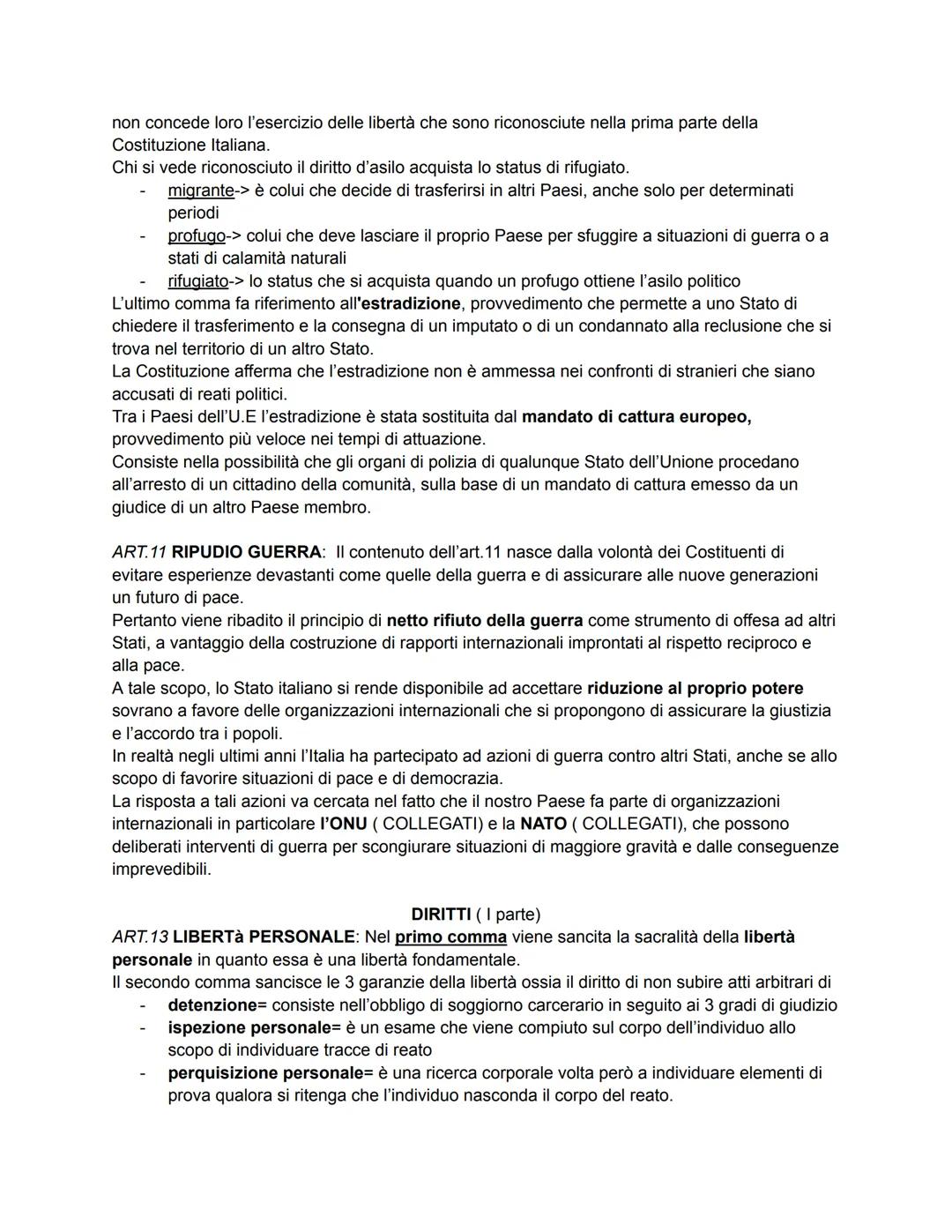 PRINCIPI FONDAMENTALI
ART.1 PRINCIPIO DEMOCRATICO: In esso si definisce democrazia la forma di governo in
cui l'organo titolare della sovran