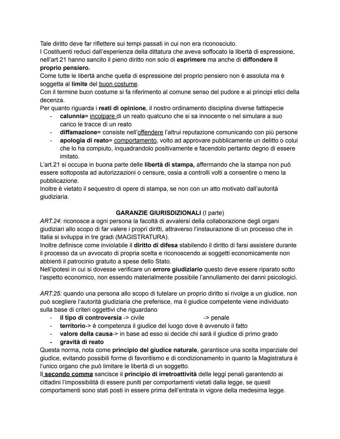 PRINCIPI FONDAMENTALI
ART.1 PRINCIPIO DEMOCRATICO: In esso si definisce democrazia la forma di governo in
cui l'organo titolare della sovran