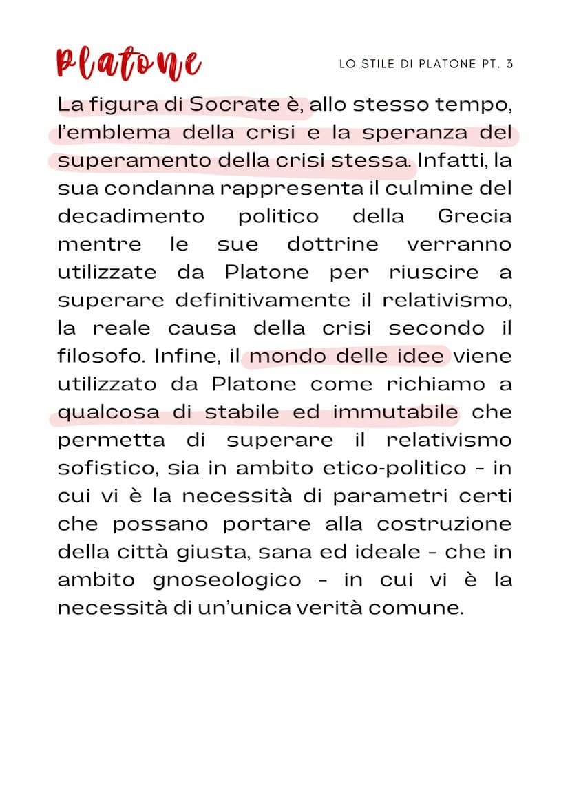 platone
è considerato il
greco
filosofo
di
Insieme ad Aristotele, Platone
successore dell'importante
Socrate, in quanto riprende alcune dell