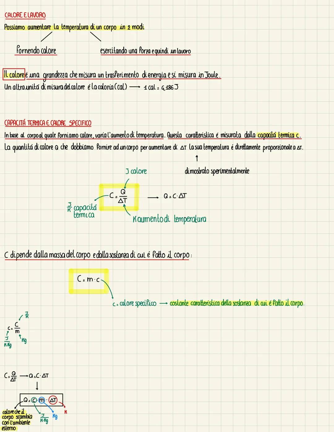 CALORE E LAVORO
Possiamo aumentare la temperatura di un corpo in 2 modi
fornendo calore
Il caloreļé una grandezza che misura un trasferiment