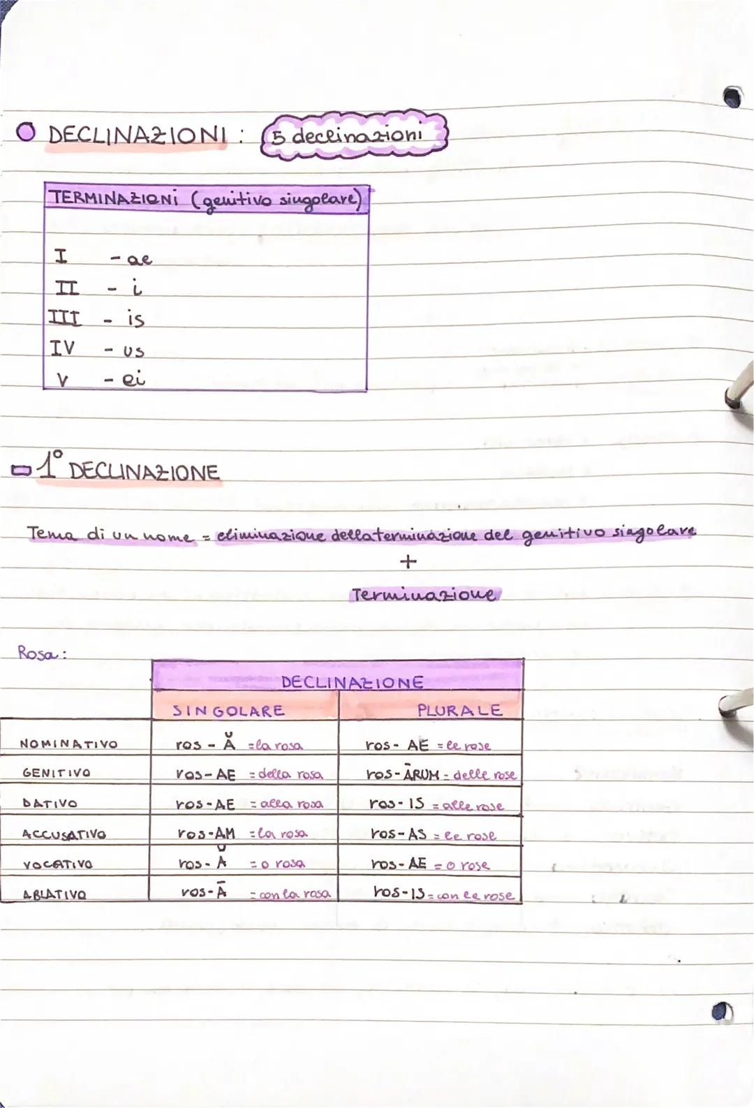 La Prima Declinazione in Latino: Regole e Particolarità