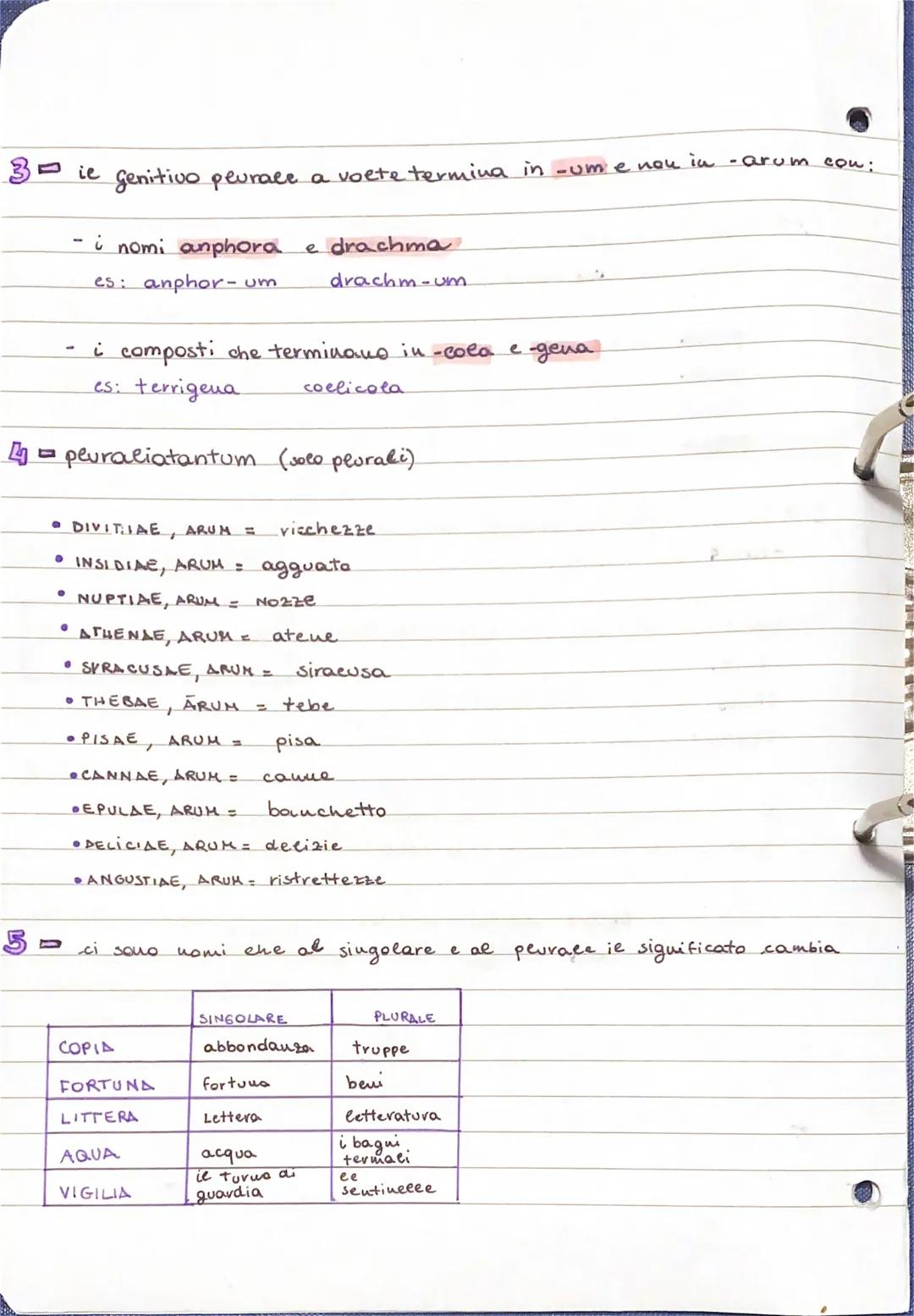 O DECLINAZIONI: 5 declinazioni

TERMINAZIONI (genitivo singolare)

I - ae
III is
IV - US
V ei

1 DECLINAZIONE

Tema di un nome = eliminazion