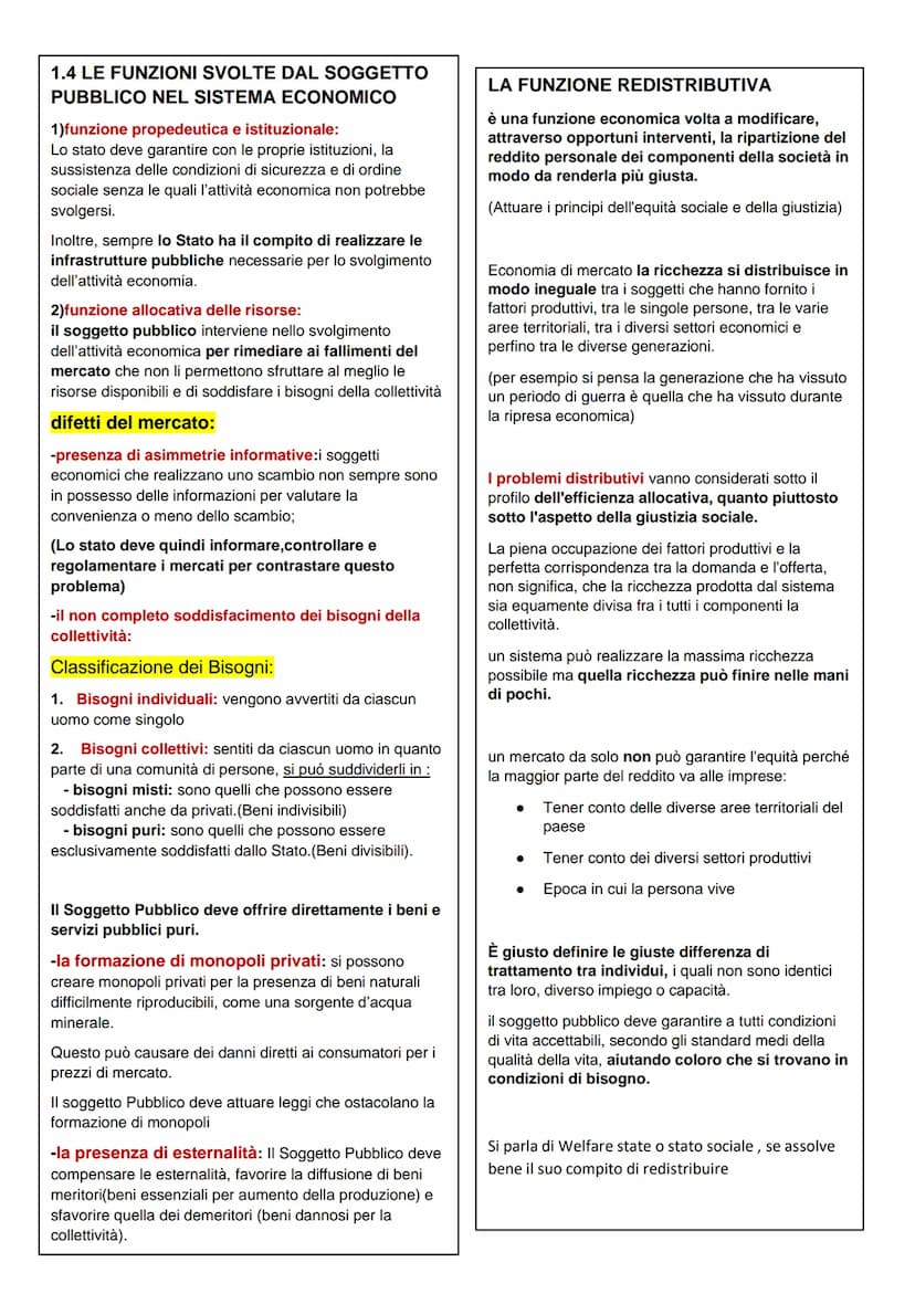 CAPITOLO 1: LA FINANZA PUBBLICA
RUOLO DELLO STATO NEI SISTEMI
ECONOMICI
1 sistema economico liberista: Scuola classica
secondo gli economist