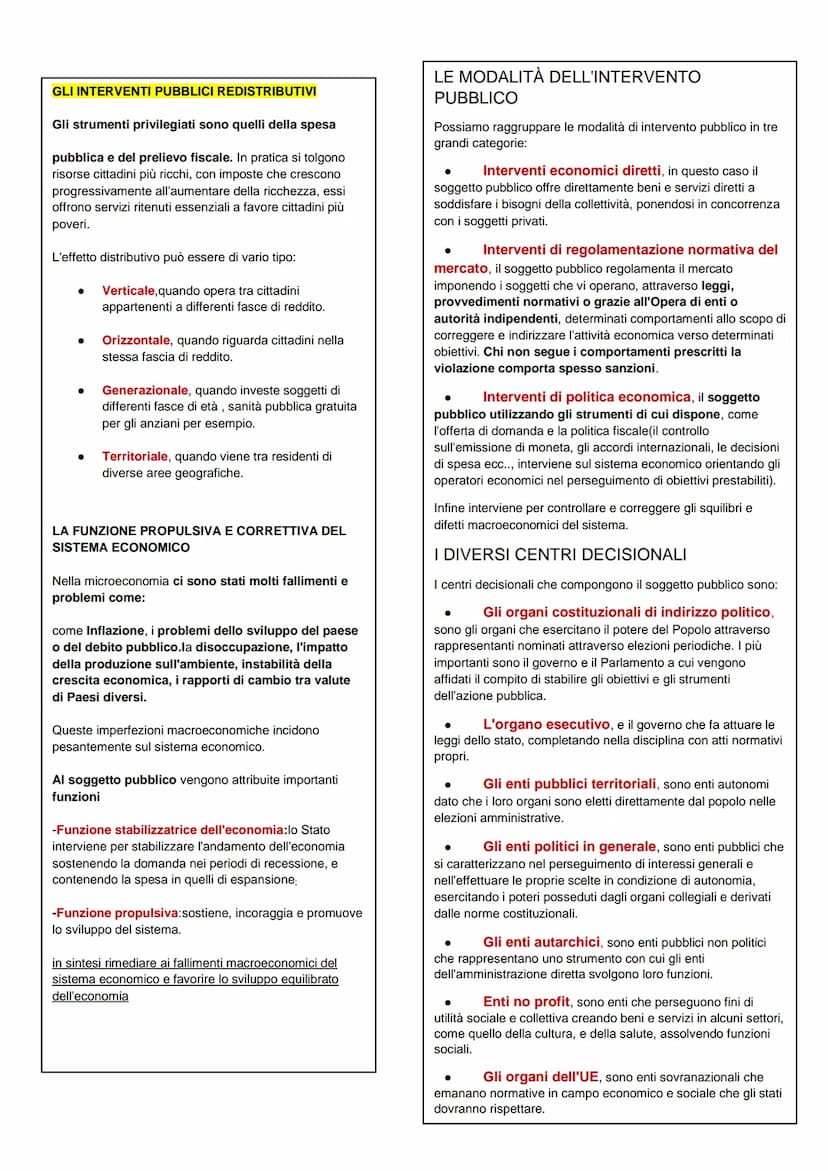 CAPITOLO 1: LA FINANZA PUBBLICA
RUOLO DELLO STATO NEI SISTEMI
ECONOMICI
1 sistema economico liberista: Scuola classica
secondo gli economist