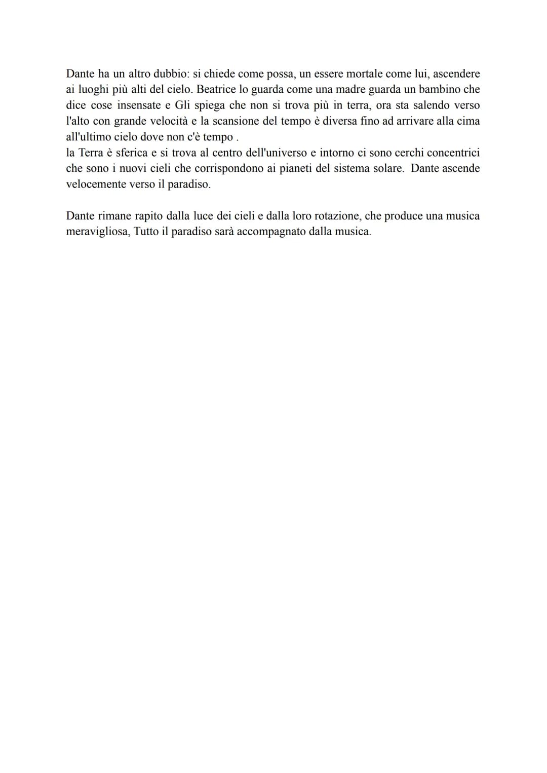 
<p>Il I Canto del Paradiso è un'importante introduzione al Paradiso, che funge da proemio, seguendo la tradizione classica. Dante spiega di