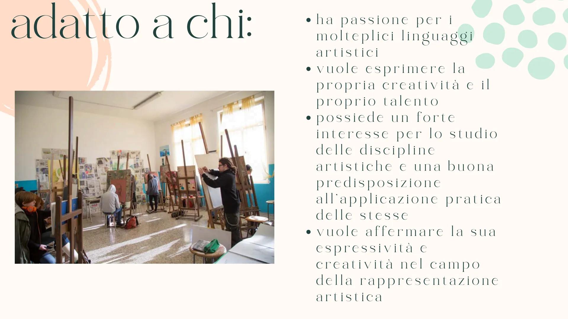 SCUOLA
SUPERIORE
quale fa per me? LICEI
1. artistico
2. classico
3. scientifico tradizionale
4. scientifico scienze applicate
5. scientifico