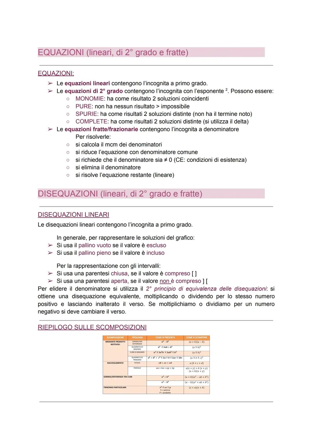 equazioni ,disequazioni ,funzioni , geometria e trigonometria 