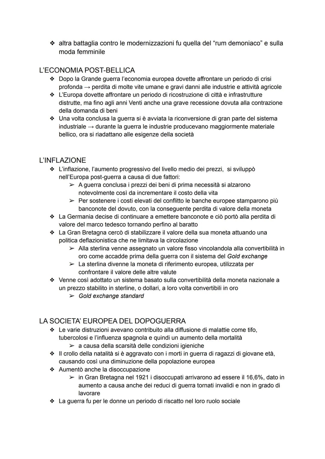 IL PRIMO DOPOGUERRA
L'ESPANSIONE DELL'ECONOMIA
Con la Grande guerra gli Stati Uniti ricavarono un rafforzamento del sistema produttivo
e fin