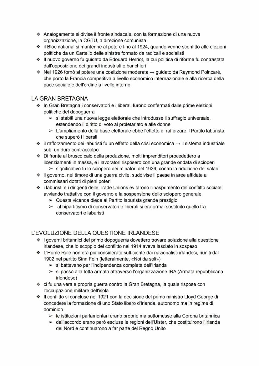 IL PRIMO DOPOGUERRA
L'ESPANSIONE DELL'ECONOMIA
Con la Grande guerra gli Stati Uniti ricavarono un rafforzamento del sistema produttivo
e fin
