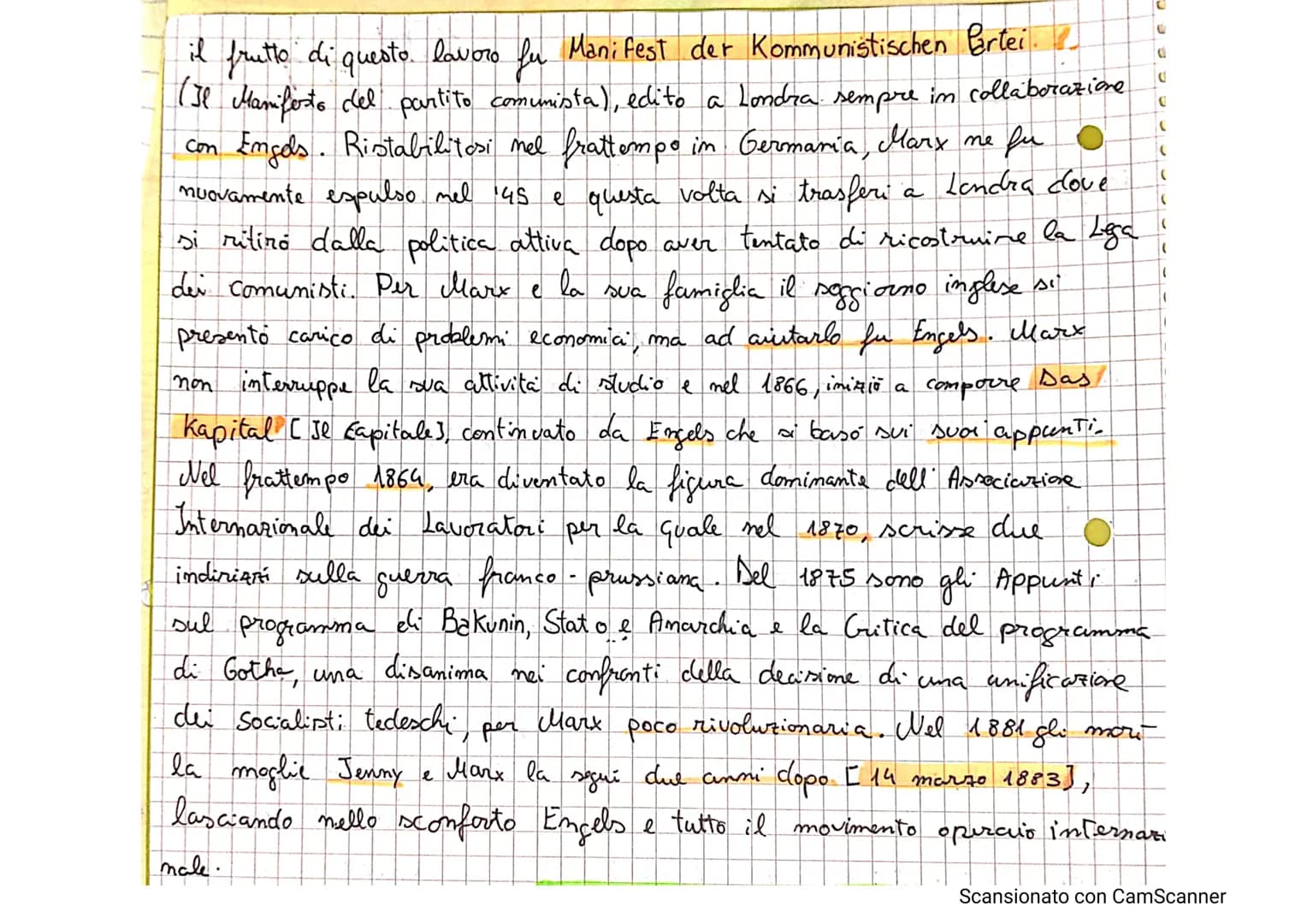 Karl
@ora.scrivol
Marx
Scienze umane
Scansionato con CamScanner D
7
F
D
D
D
70
44449
LIS
[415]
Karl Marx: masce il s maggio 1818
a Treviri, 