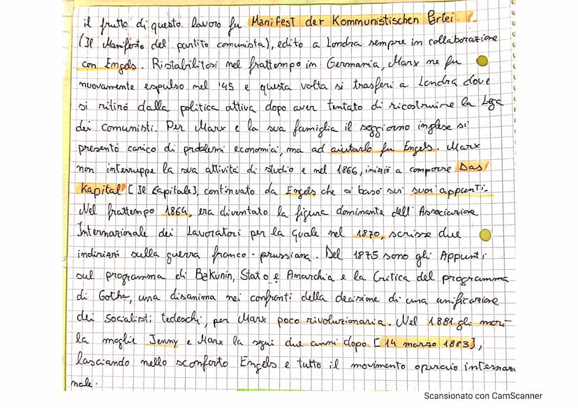Karl
@ora.scrivol
Marx
Scienze umane
Scansionato con CamScanner D
7
F
D
D
D
70
44449
LIS
[415]
Karl Marx: masce il s maggio 1818
a Treviri, 