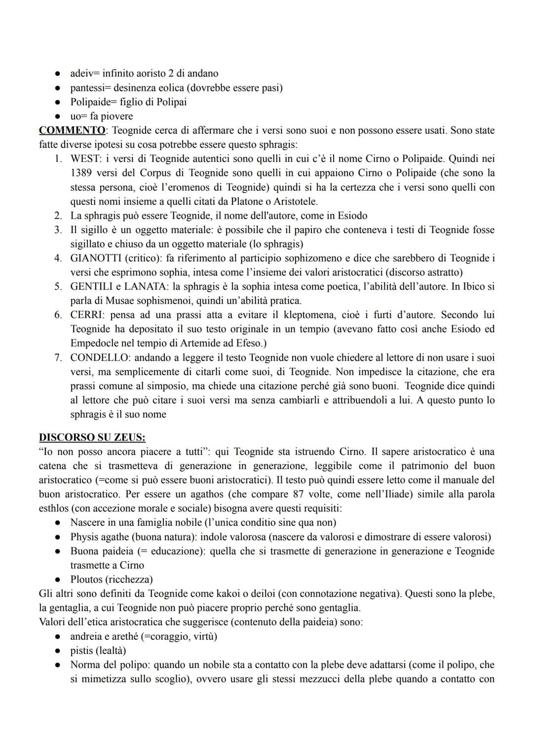 17/12 anna
TEOGNIDE
Corpus Theognideum: insieme di versi che si attribuiscono a Teognide, 1389 e tutti di Teognide. In realtà
questa è una s