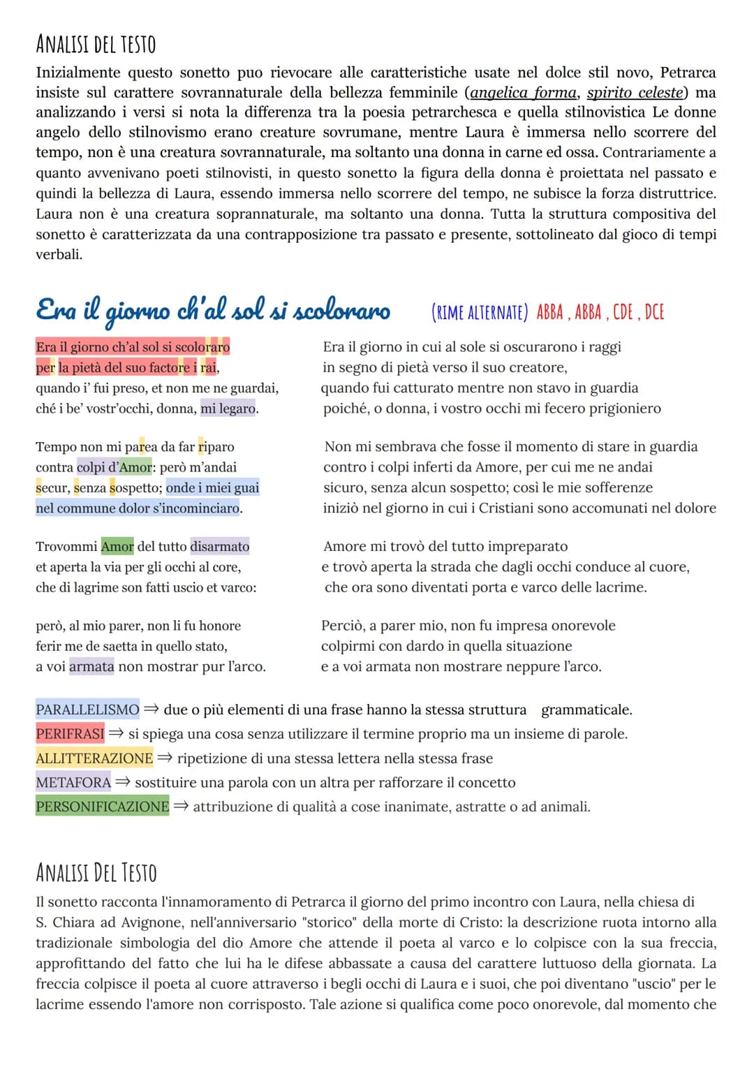 Voi ch'ascoltate in rime sparse il suono QUARTINE - RIME INCROCIATE (ABBA) TERZINE = RIPETUTE (CDE)
Oh voi che ascoltate in queste poesie st