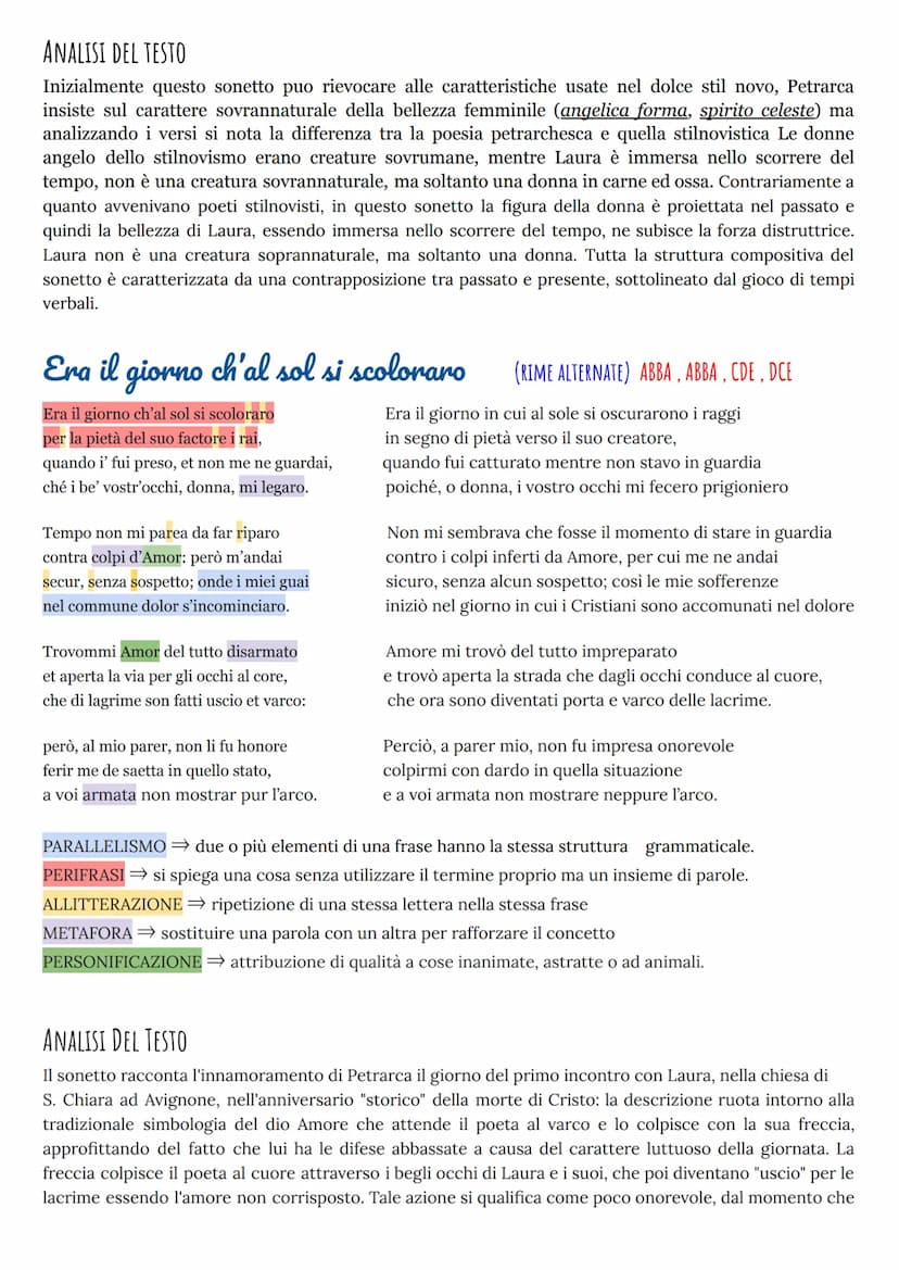 Voi ch'ascoltate in rime sparse il suono QUARTINE - RIME INCROCIATE (ABBA) TERZINE = RIPETUTE (CDE)
Oh voi che ascoltate in queste poesie st
