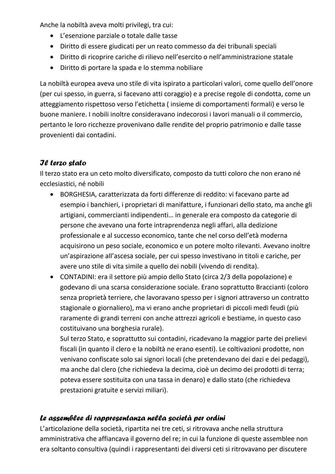 # Lo Stato assoluto e le sue alternative

LA SOCIETÀ DI ANTICO REGINE

Il sistema gerarchico dei tre ordini

Nel corso del 1700, durante la 