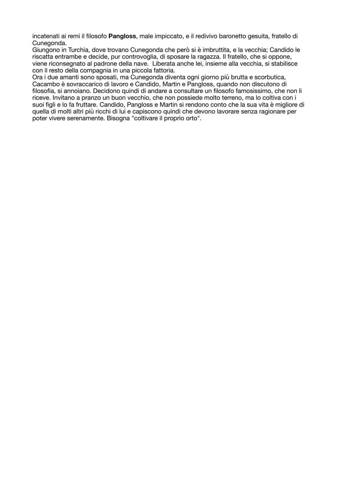 Candido, Voltaire
Voltaire vuole arrivare alla ricerca della felicità
1759: inizio della scrittura del "Candido", non si poteva dire ciò che