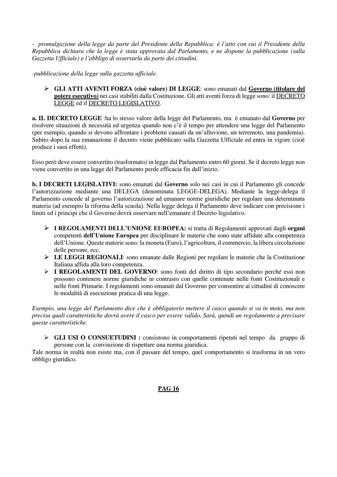 DISPENSE DI DIRITTO
➤ I TIPI DI FONTI
SCHEDA N.2
MODULO 1- UNITA'2 DEL LIBRO (da pag.26 a pag.37)
LE FONTI NORMATIVE E L'EFFICACIA DELLE LEG