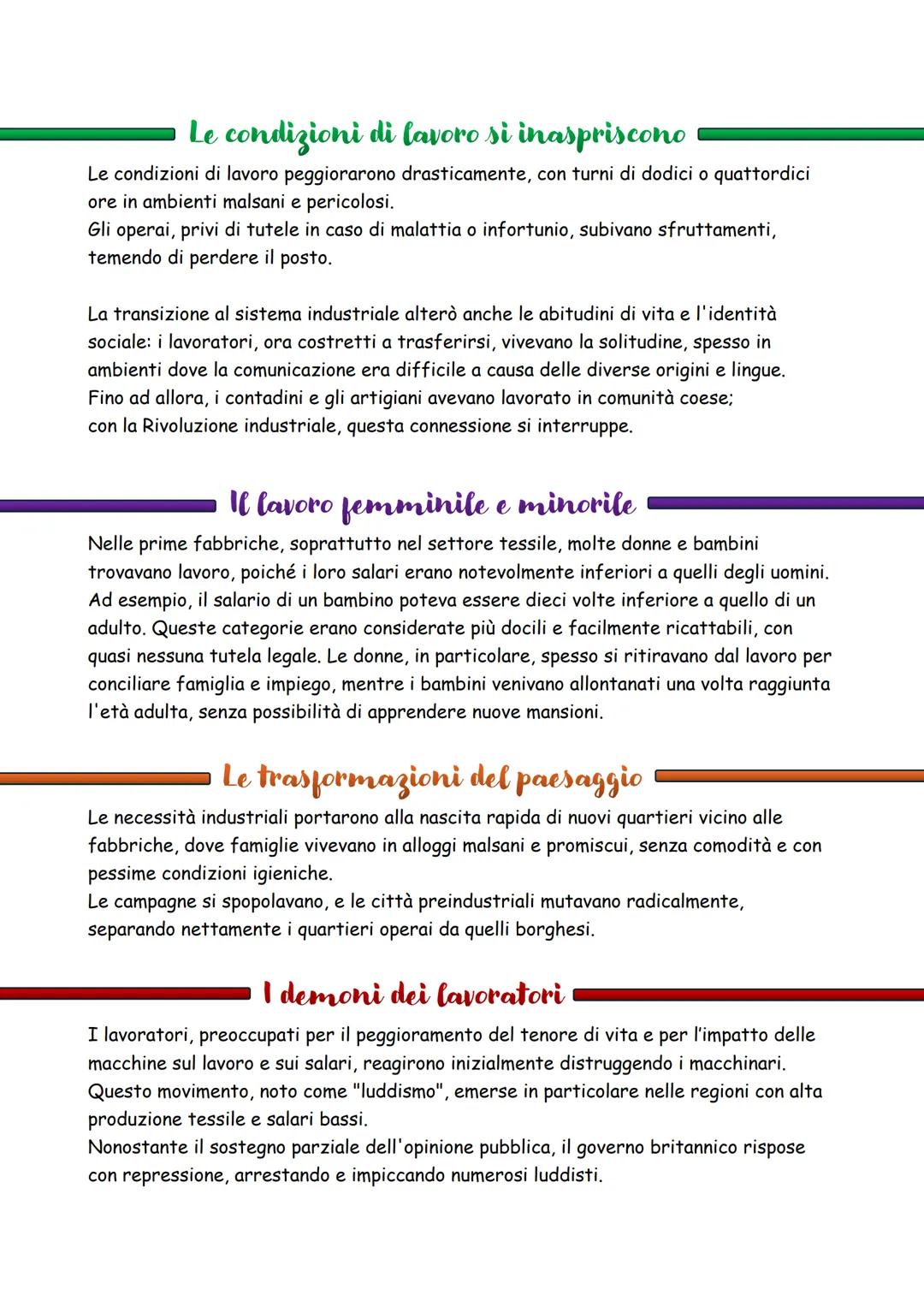 Una rivoluzione non improvvisa ma irreversibile
La "rivoluzione industriale" ebbe inizio in Gran Bretagna negli ultimi decenni del
Settecent