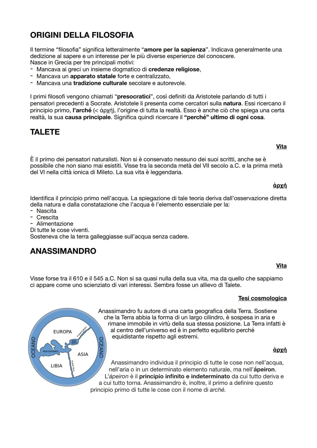 # ORIGINI DELLA FILOSOFIA

Il termine "filosofia" significa letteralmente "amore per la sapienza". Indicava generalmente una
dedizione al sa