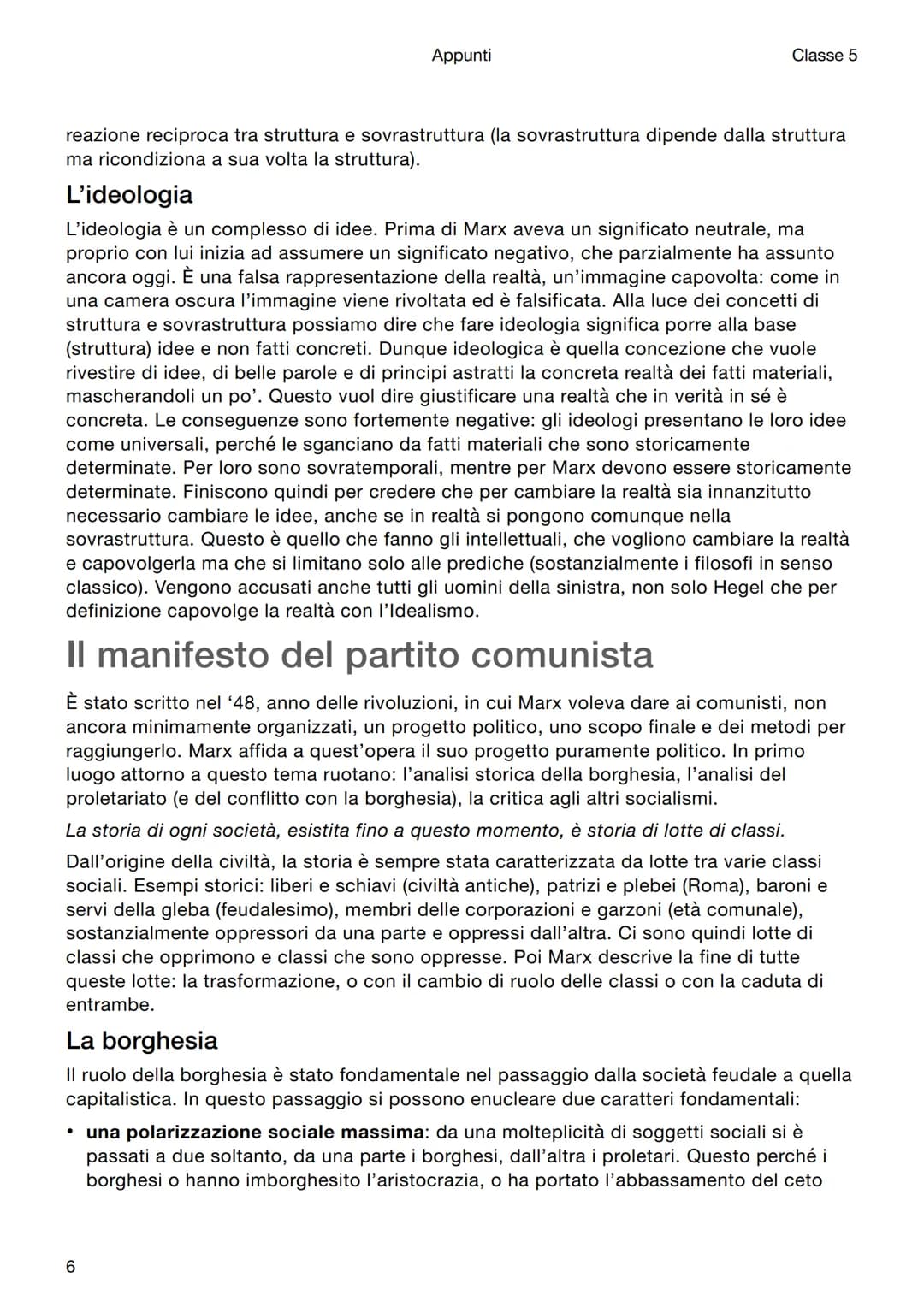 Filosofia
Marx
Appunti
Classe 5
Introduzione
Karl Marx è uno dei pensatori che più influenzerà il '900 dando origine al Marxismo. È
importan