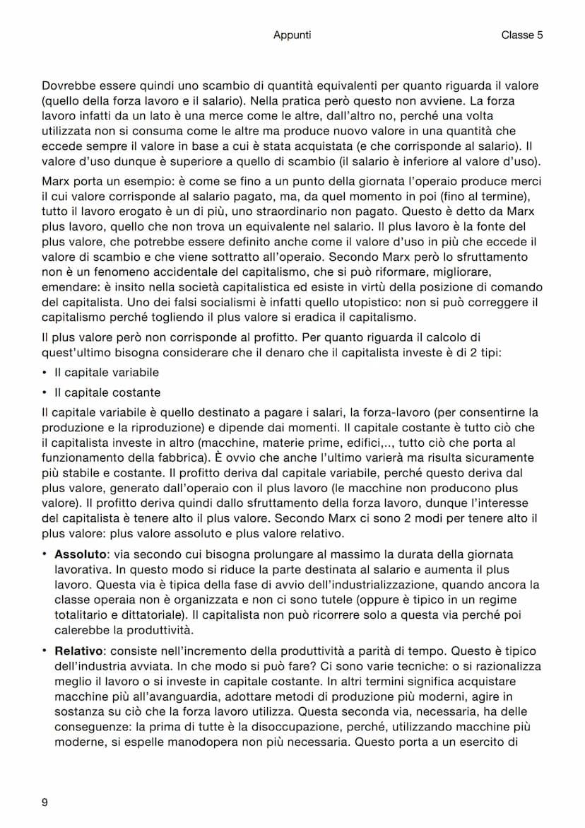 Filosofia
Marx
Appunti
Classe 5
Introduzione
Karl Marx è uno dei pensatori che più influenzerà il '900 dando origine al Marxismo. È
importan
