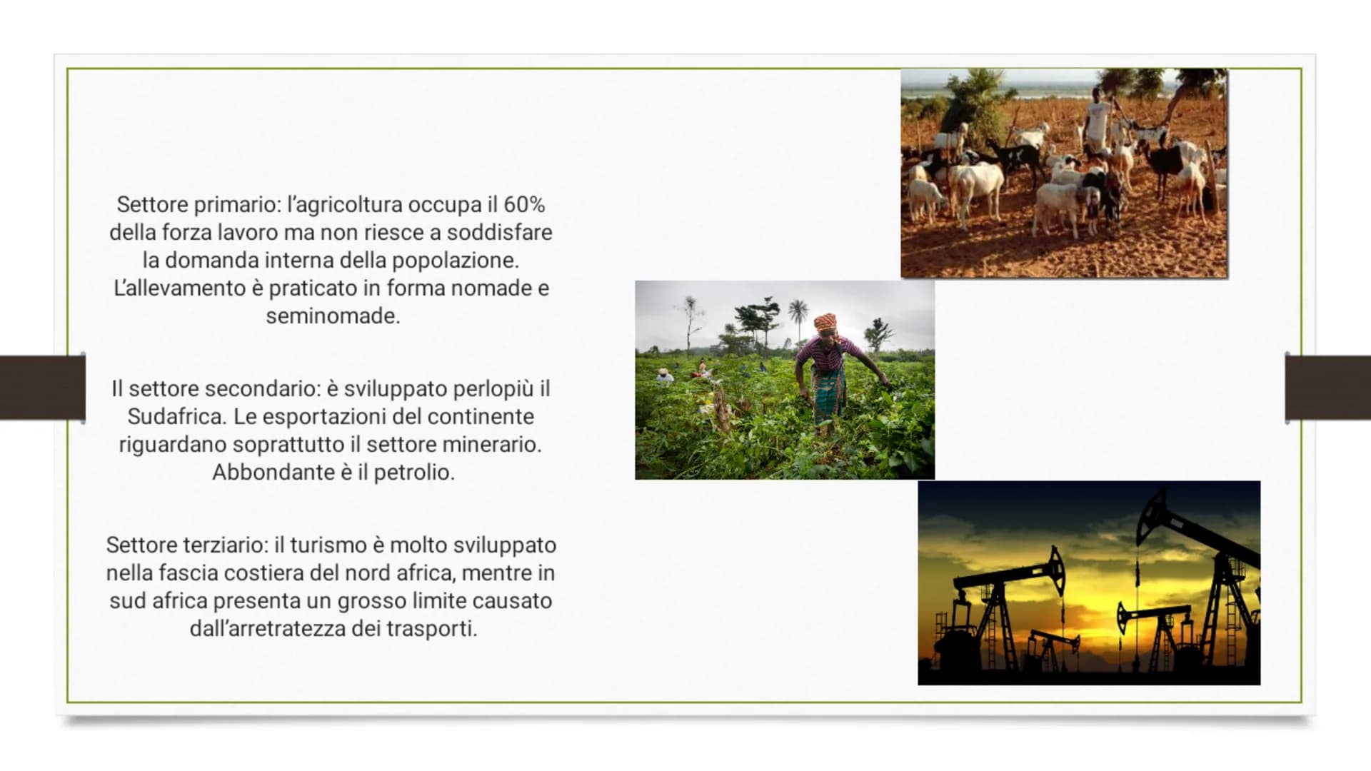 L'AFRICA l'Africa è il terzo continente per dimensioni
dopo l'Asia e le Americhe.
Le coste dell'Africa sono bagnate a ovest
dall'oceano Atla