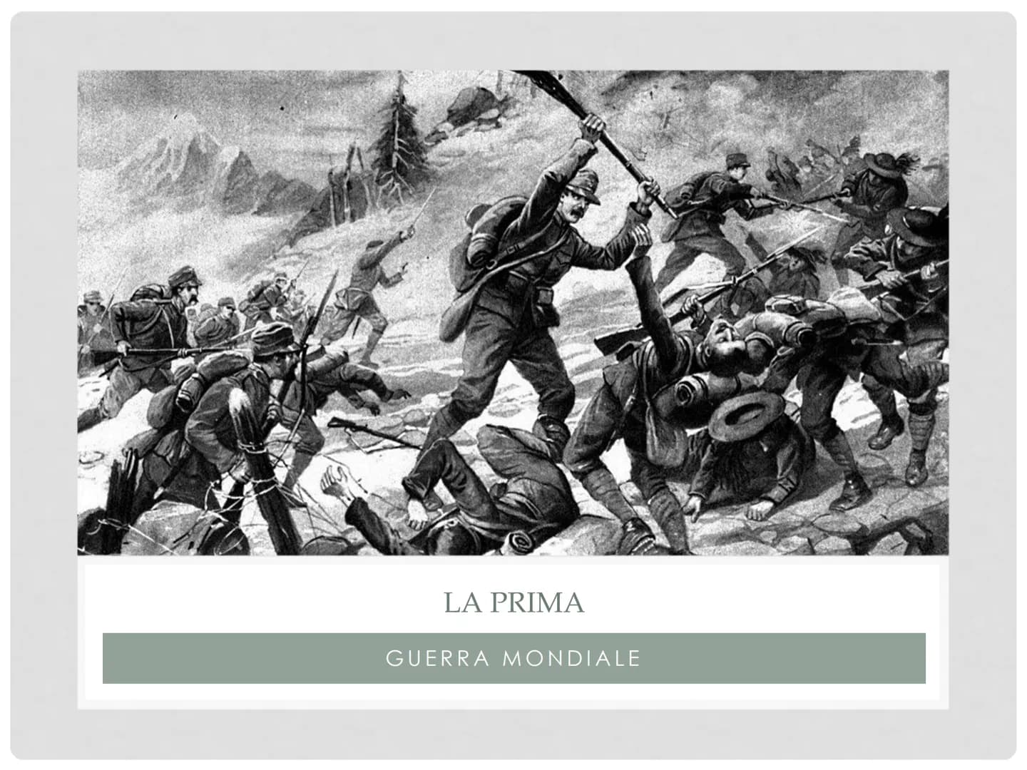 LA PRIMA
GUERRA MONDIALE ●
●
CONCETTI CHIAVE
Colonialismo
Nazionalismo
• Imperialismo
●
Armistizio
Dopoguerra
fascismo
●
●
●
●
CONCETTI CHIA