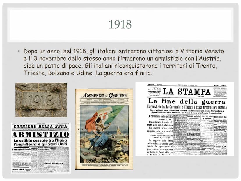 LA PRIMA
GUERRA MONDIALE ●
●
CONCETTI CHIAVE
Colonialismo
Nazionalismo
• Imperialismo
●
Armistizio
Dopoguerra
fascismo
●
●
●
●
CONCETTI CHIA