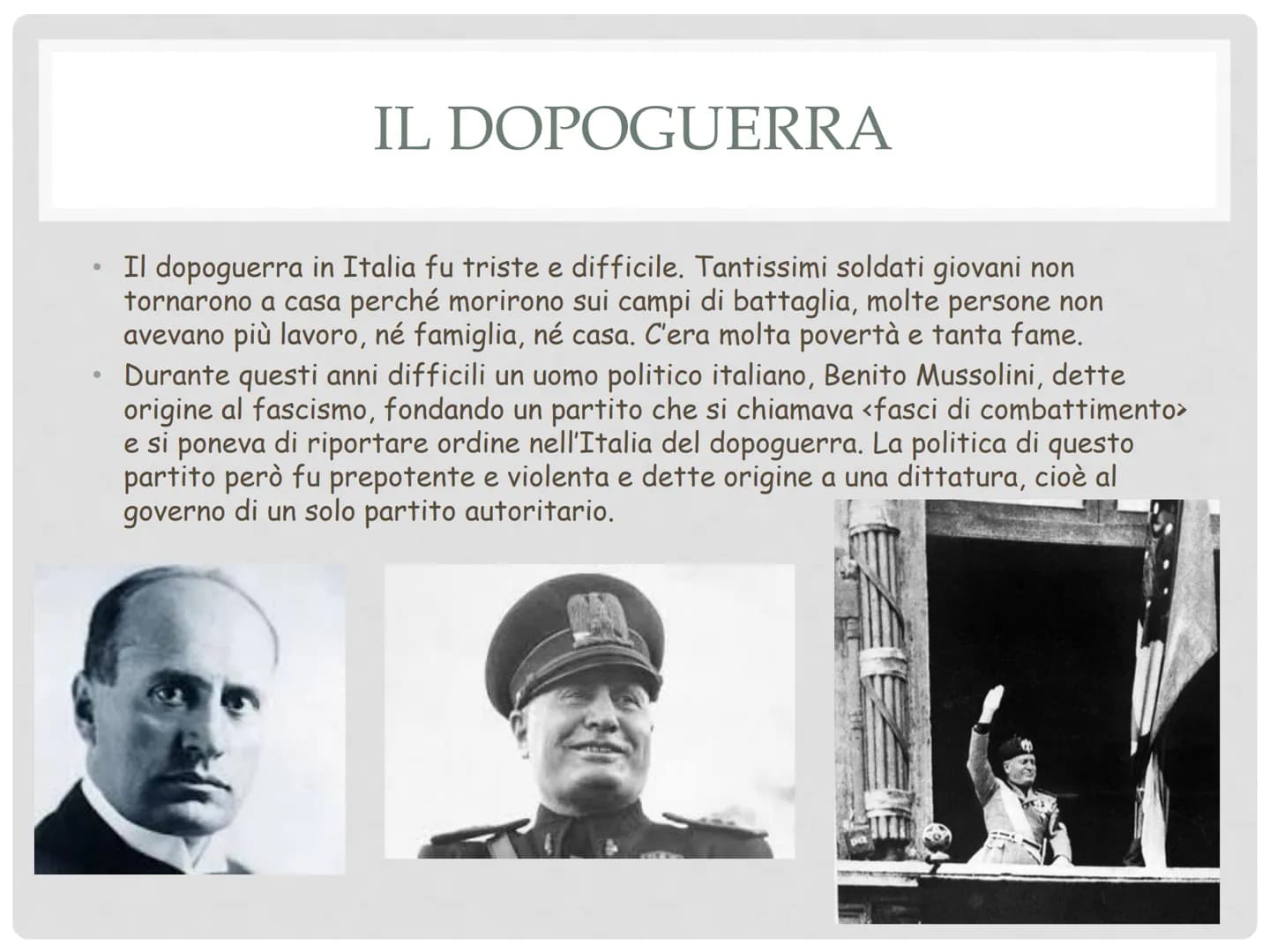 LA PRIMA
GUERRA MONDIALE ●
●
CONCETTI CHIAVE
Colonialismo
Nazionalismo
• Imperialismo
●
Armistizio
Dopoguerra
fascismo
●
●
●
●
CONCETTI CHIA