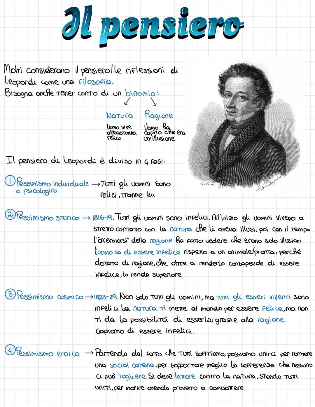 Giacomo Leopardi
Nasce il 29/06/1798 a Recanati e muore a Napoli
il 14/06/1837, probabilmente per indigestione.
MADRE →→alla nascita dei fig