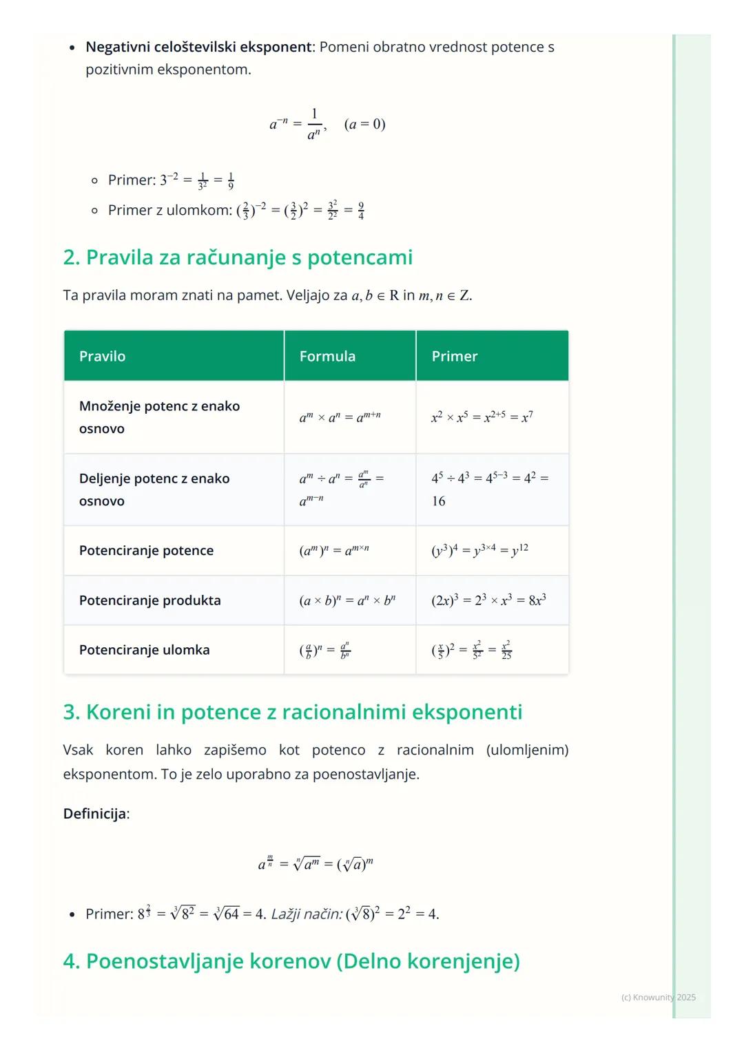 # Potence in koreni

Uvod v potence in korene

Potence in koreni so temeljni del algebre. Potenciranje je v bistvu krajši zapis
za večkratno