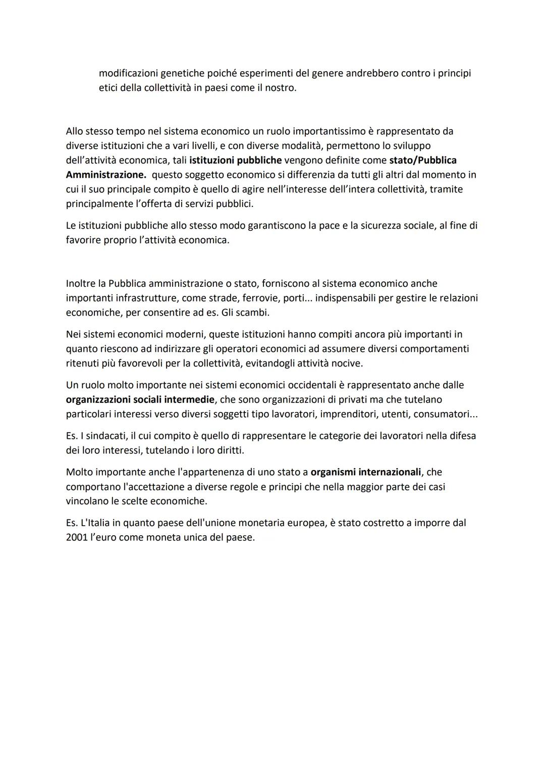 # I SISTEMI ECONOMICI

I soggetti economici non svolgono la propria attività economica separatamente gli uni dagli
altri, ma al contrario so