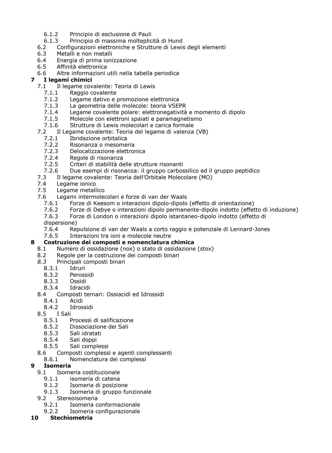 1
Sommario
1.1
1.2
1.3
1.4
1.4.1
1.4.2
1.4.3
1.4.4
Teoria atomica e leggi quantitative
La struttura della materia: atomi ed elementi
Simbolo