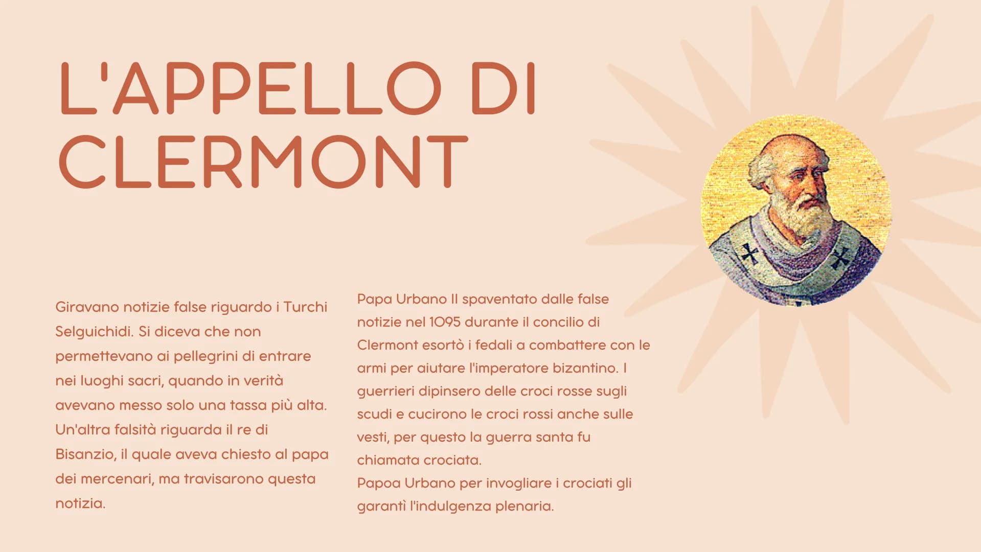 LE CROCIATE
Margherita Elefante 3^AS SIGNIFICATO
Crociata: termine che indica le guerre combattute da
eserciti cristiani contro i musulmani 