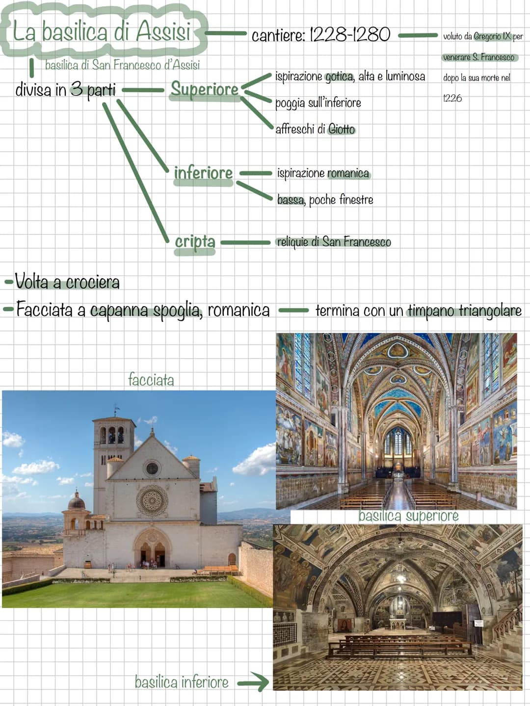 nuovo modo di intendere l'arte
in architettura: verticalismo
altre arti: realismo e ricerca
del naturalismo
Elementi ripresi dal Romanico:
-