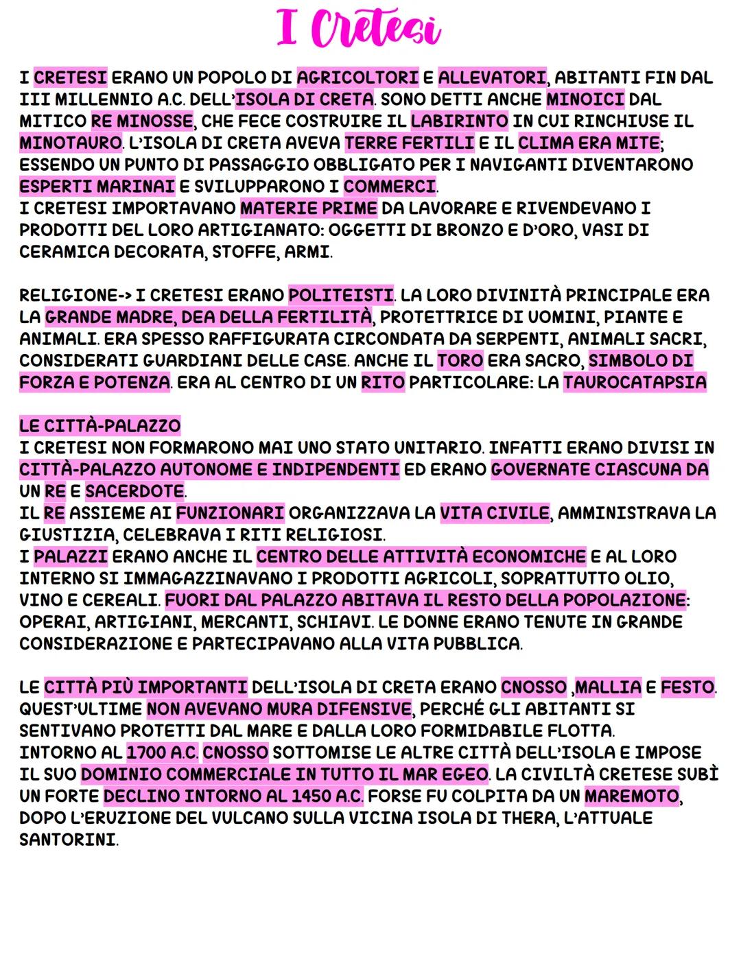 # I Cretesi

I CRETESI ERANO UN POPOLO DI AGRICOLTORI E ALLEVATORI, ABITANTI FIN DAL
III MILLENNIO A.C. DELL'ISOLA DI CRETA. SONO DETTI ANCH