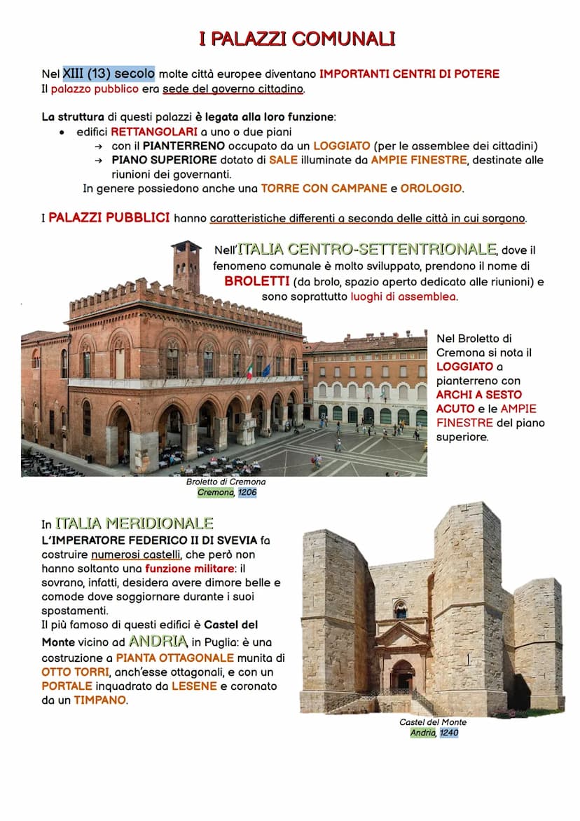 ARTE GOTICA
Lo stile gotico nasce in Francia con l'ARCHITETTURA RELIGIOSA: cattedrali altissime
grazie all'uso degli archi a sesto acuto, fa