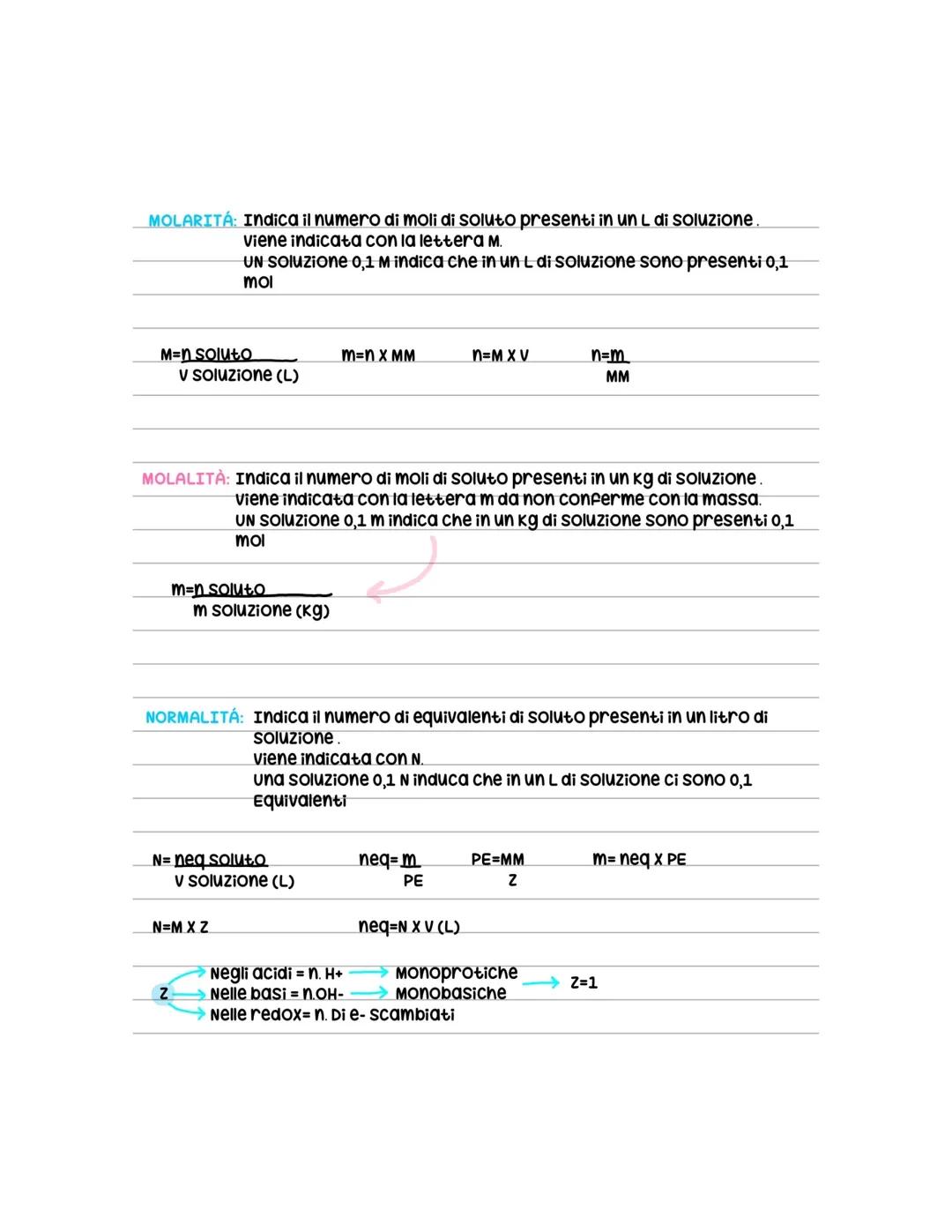 Soluzioni
si ha una soluzione quando due o più sostanza, mescolate insieme, formano un
Sistema omogeneo, ossia danno luogo ad un sistema mon