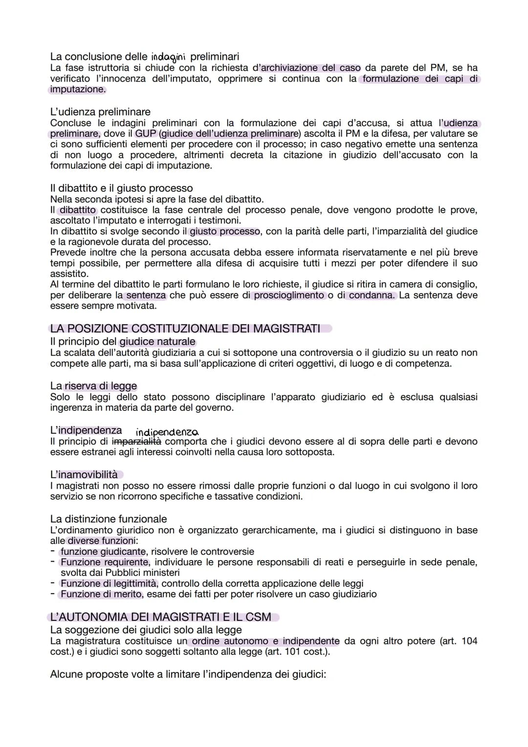 MAGISTRATURA
RUOLO DEI MAGISTRATI
Giudici e rispetto delle norme
Il ruolo dei magistrati e giudici è accertare se sia stato violato o meno u