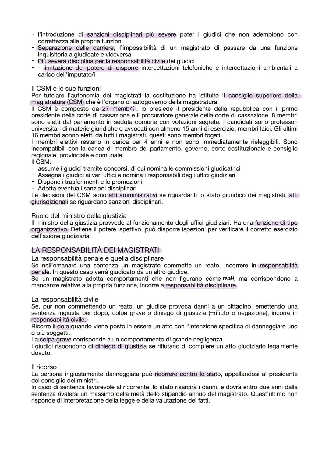 MAGISTRATURA
RUOLO DEI MAGISTRATI
Giudici e rispetto delle norme
Il ruolo dei magistrati e giudici è accertare se sia stato violato o meno u