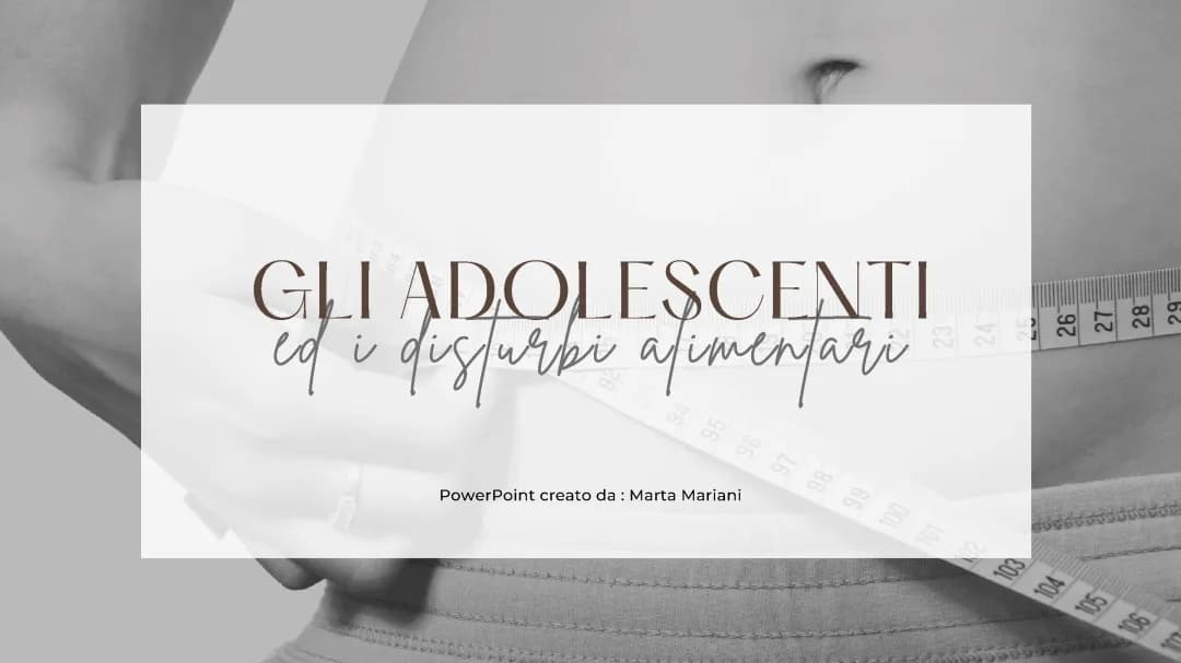 I disturbi alimentari 