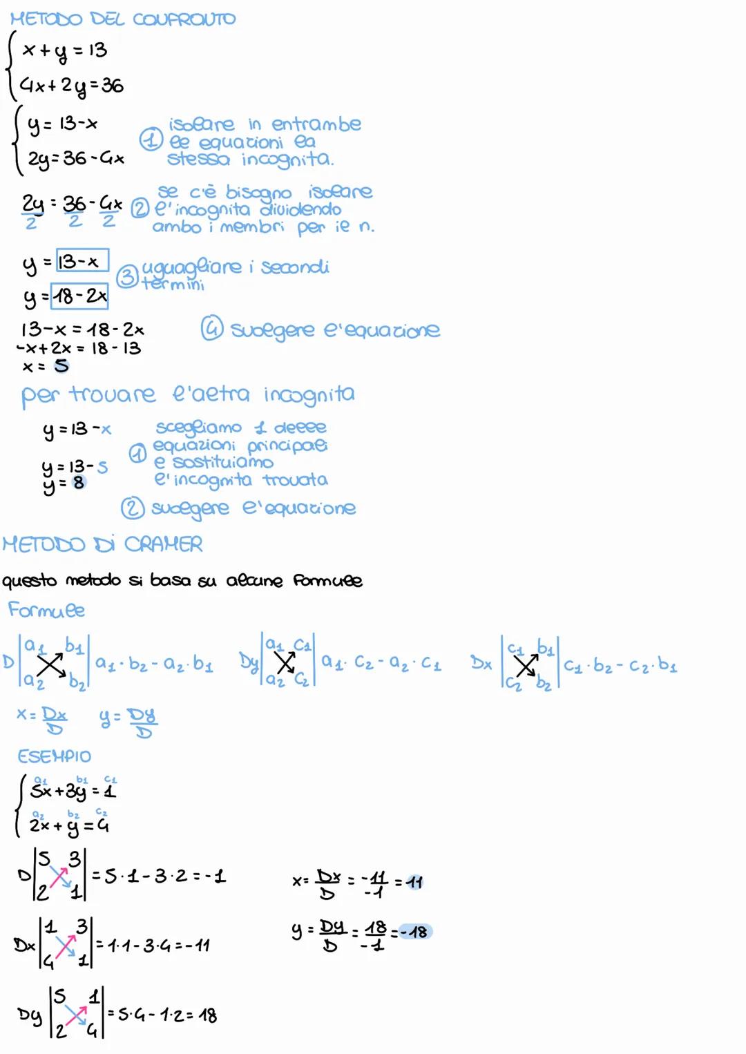 sistema di equazione
C'espressione può essere scritta in 2 modi
in forma implicita
ax+by+c=o
ESEMPIO
y=Sx + 1 F.e.
calcoliamo
ea y
chiama
m 
