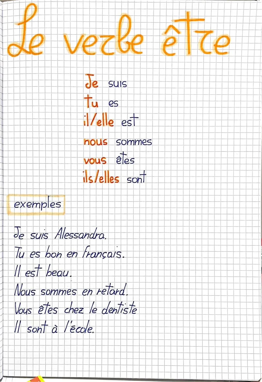 Le verbe être