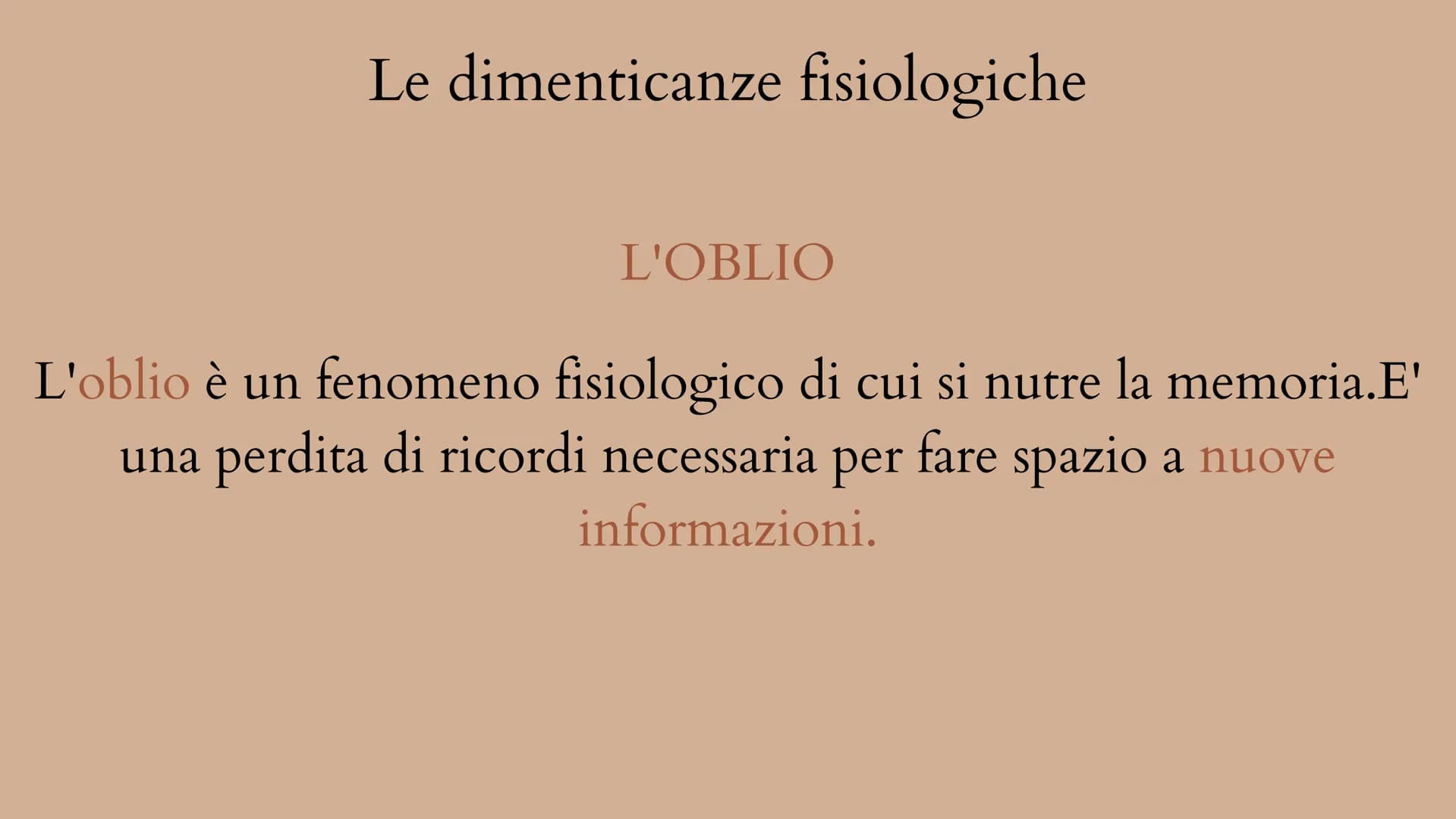 La memoria Che cos'è la memoria?
La memoria è un'attività di base svolta dalla mente incaricata di
conservare dati,come idee,sensazioni,avve