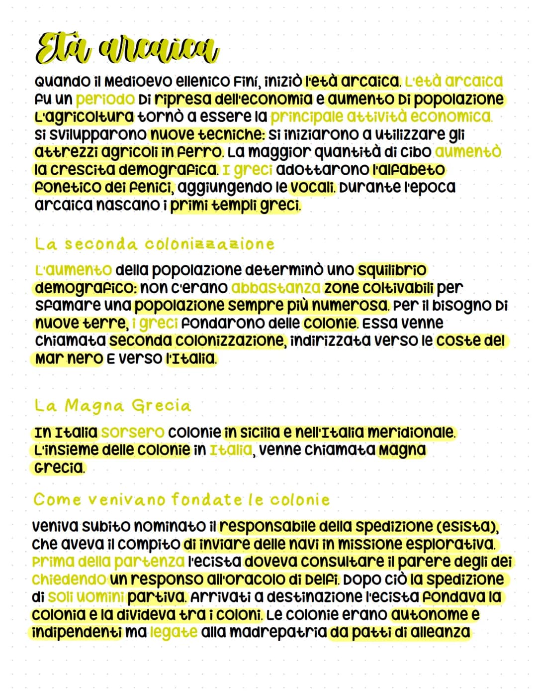 Tir arcaica
Quando il Medioevo ellenico Finí, iniziò l'età arcaica. L'età arcaica
fu un periodo Di ripresa dell'economia e aumento di popola