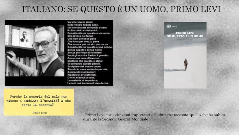 W
SHOAH
RICERCA DI ILARIA 3°A coggle
Storia:
lo sterminio degli ebrei
se questo è un uomo
STE
SHOAH
made for free areligione:
Ebraismo
Tecno