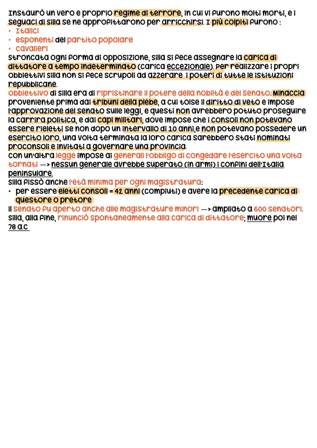 le riforme dei Gracchi, Mario e Silla
per causa di una grande massa di proletari che vivevano nella povertà ed
illegalità, i politici romani