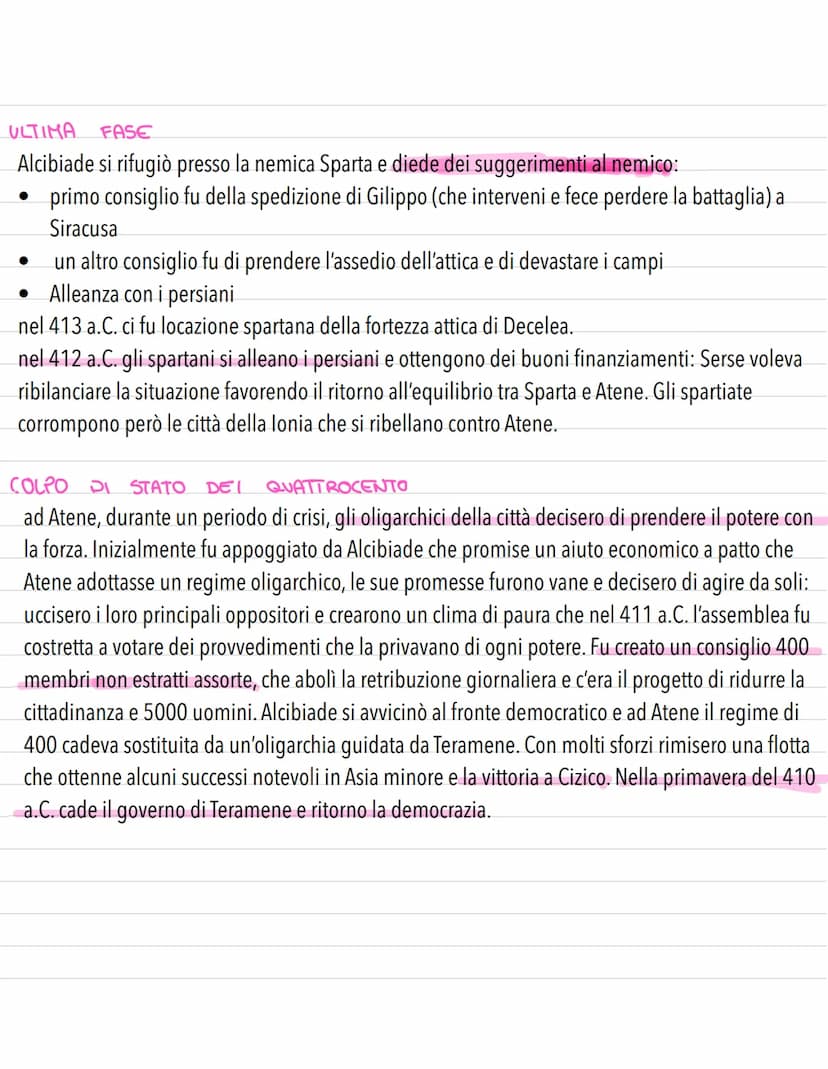GUERRA DEL PELOPONNESO
La guerra del Peloponneso durò 27 anni (dal 431 al 404 a.C.) e vede sfidarsi le due potenze
Atene e Sparta.
LE CAUSE 