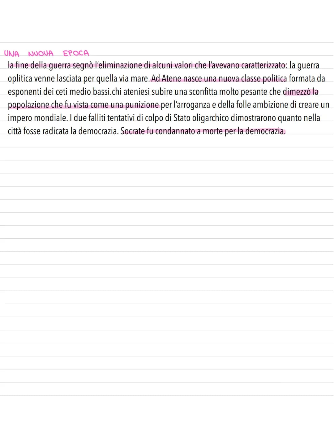 GUERRA DEL PELOPONNESO
La guerra del Peloponneso durò 27 anni (dal 431 al 404 a.C.) e vede sfidarsi le due potenze
Atene e Sparta.
LE CAUSE 